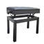 Banc de piano réglable noir, tabouret de piano en similicuir, siège avec coussin rembourré pour meuble-lavabo, salon