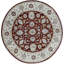 Wool Oriental Area Rug in Rust/Ivory