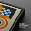 Multicolores motifs géométriques abstraits, art numérique moderne boho coloré, 2 pièces-98110001-98109999