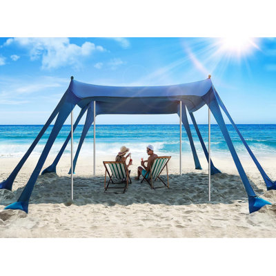 Beach Tent, Beach Canopy Sun Shade with UPF50+ UV Protection, 10x10ft