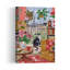 Cat In Front Of Window In Paris Bright Colours Colorful Elegant Vibrant Cat City Flower Wall Art Print 1 Piece Wrapped Canvas Wall Art-566937648