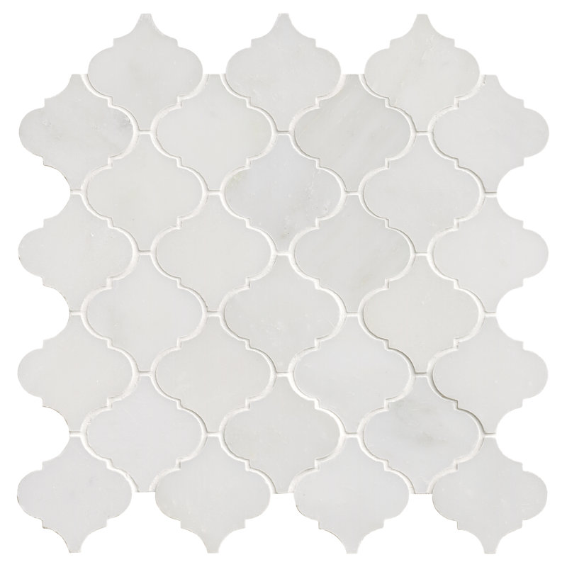 Carrelage mosaïque en marbre poli 12 po x 12 po Iona