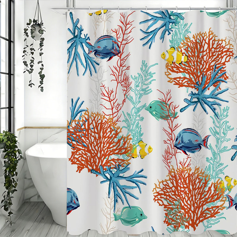 Rideaux de douche avec crochets inclus