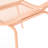 Curvaceous Shell Chairs (2), 24.58"W X 34.61"H, Powder-Coated Iron, Orange Iron Chair Pair Orange, Rounded