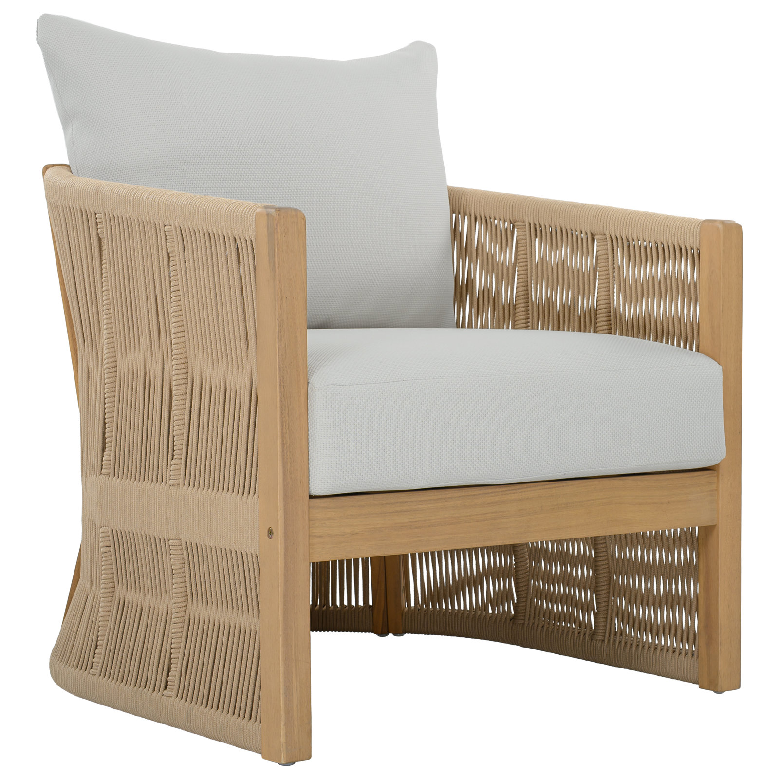 Azariya Acacia Patio Lounge Chair, Ivory