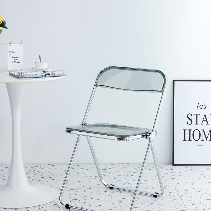 Chaise d'appoint avec structure en acier, plastique, Vert