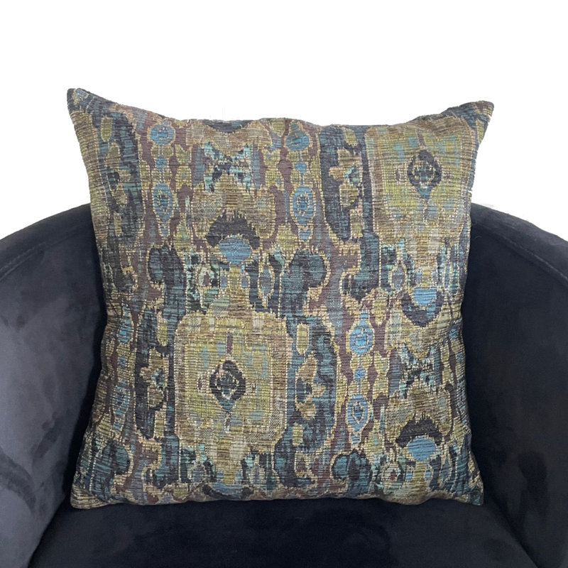Coussin de luxe Bear Valley, 16 po x 16 po, Vert, Coussin décoratif