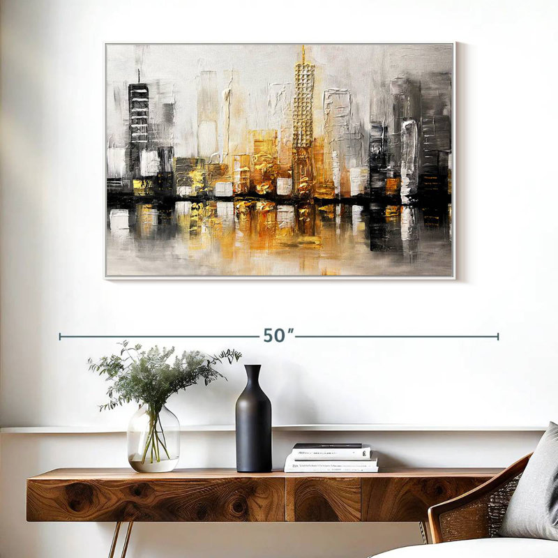 City View I, Cadre flottant blanc, 40 po x 27 po