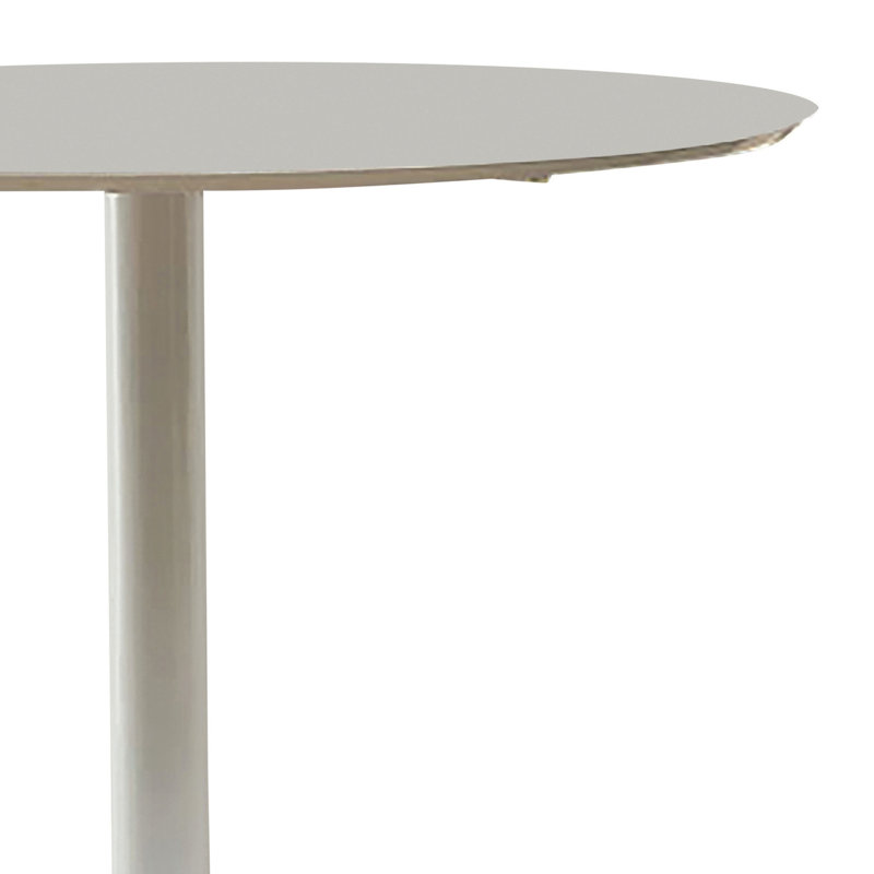 Table de salle à manger blanche de 40 pouces de long avec base en métal pour une utilisation pratique Chic Home Seating, Seating 4