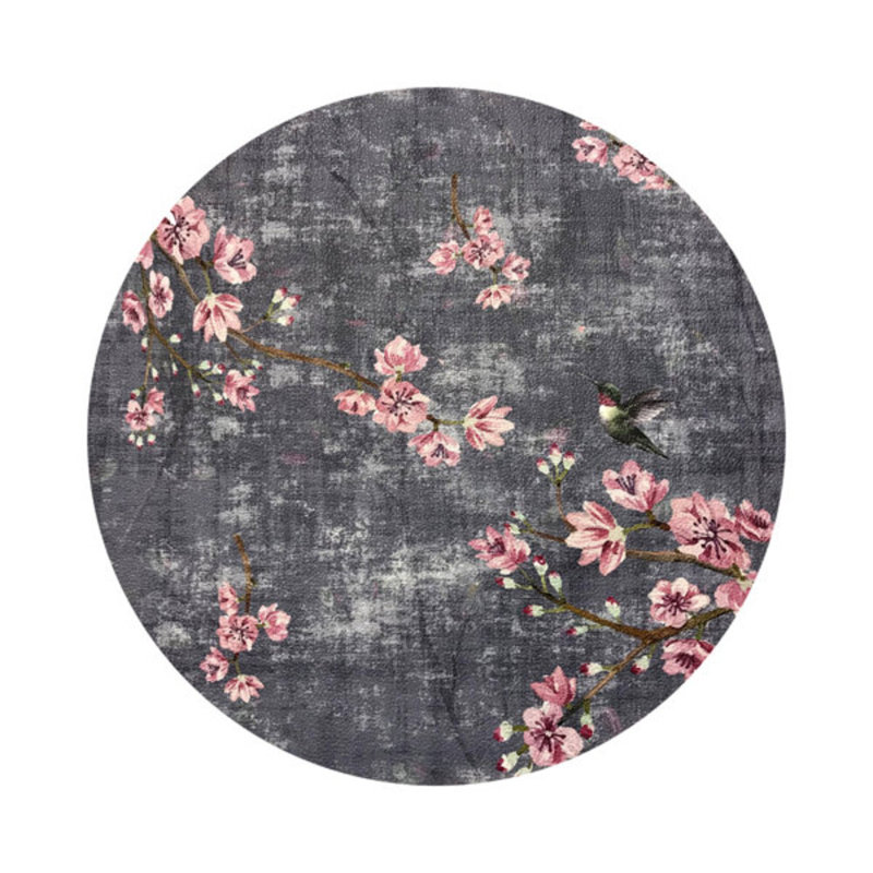 Blossom Fantasia Pebble 16" Vinyl Placemat, Charcoal