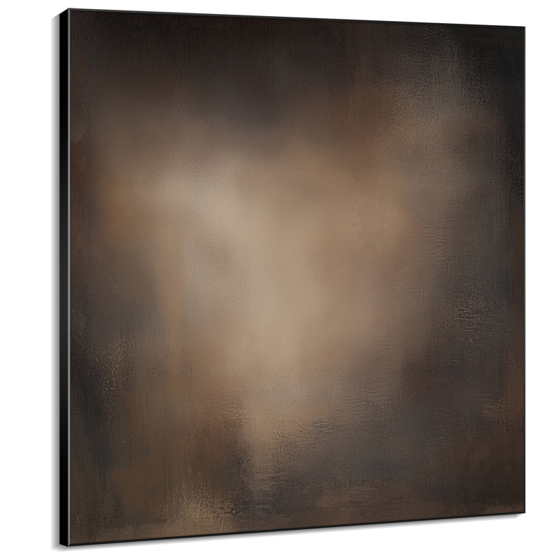 «Faded Brown Abstract Minimalist Illustration», art mural encadré - impression numérique (assemblage de cadre requis)