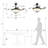 42" 4 - Blade Led 3 Speeds 3 Light Ceiling Fan With Remote Control Retractable Blades And Light Kit Included