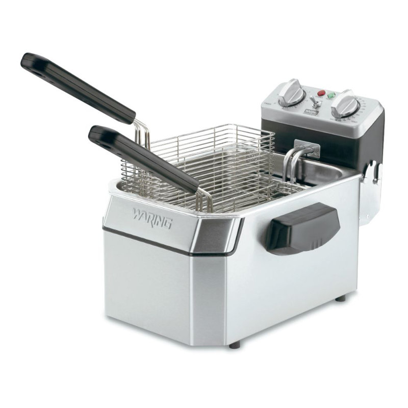 Waring 1800 Watt 5 3 Basket Deep Fryer with Timer