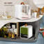 4L Large Portable Mini Fridge with Handle, Countertop Home Car Refrigerator, Cooler and Warmer, AC&DC Plug