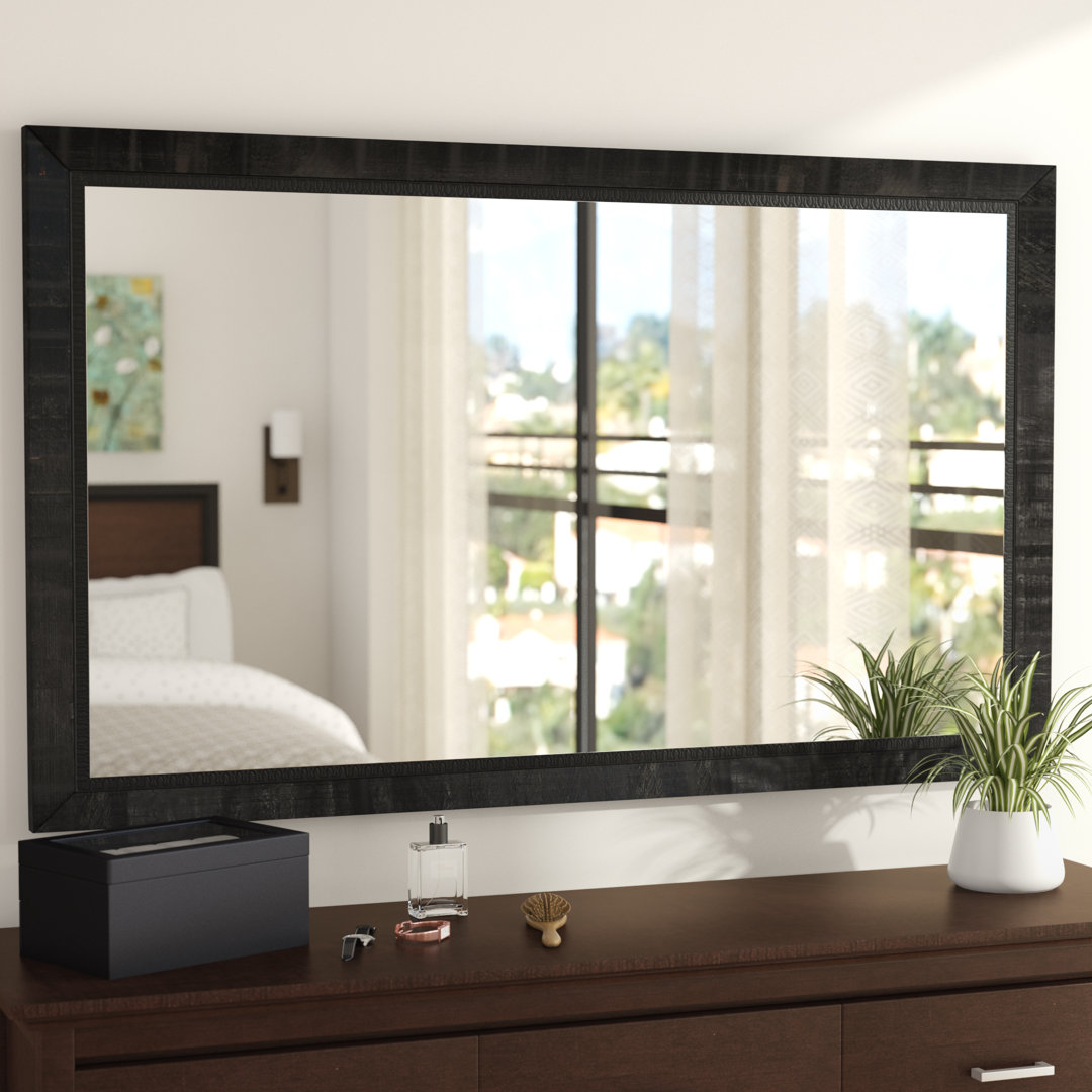 Navarette Wood Flat Wall Mirror Laurel Foundry Modern Farmhouse®