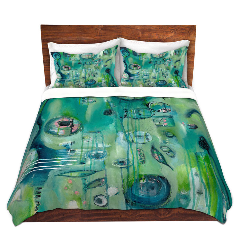 Ensemble de housse de couette lighty, 1 housse + 2 taies très grand lit