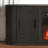 Curved Fireplace TV Stand, Entertainment Center with 23" Fireplace, 70" Wooden TV Stand for TVs Up to 80", Curved Edge, Entertainment Center with Sliding Doors for Living Room, Black-1221113029-1221113028