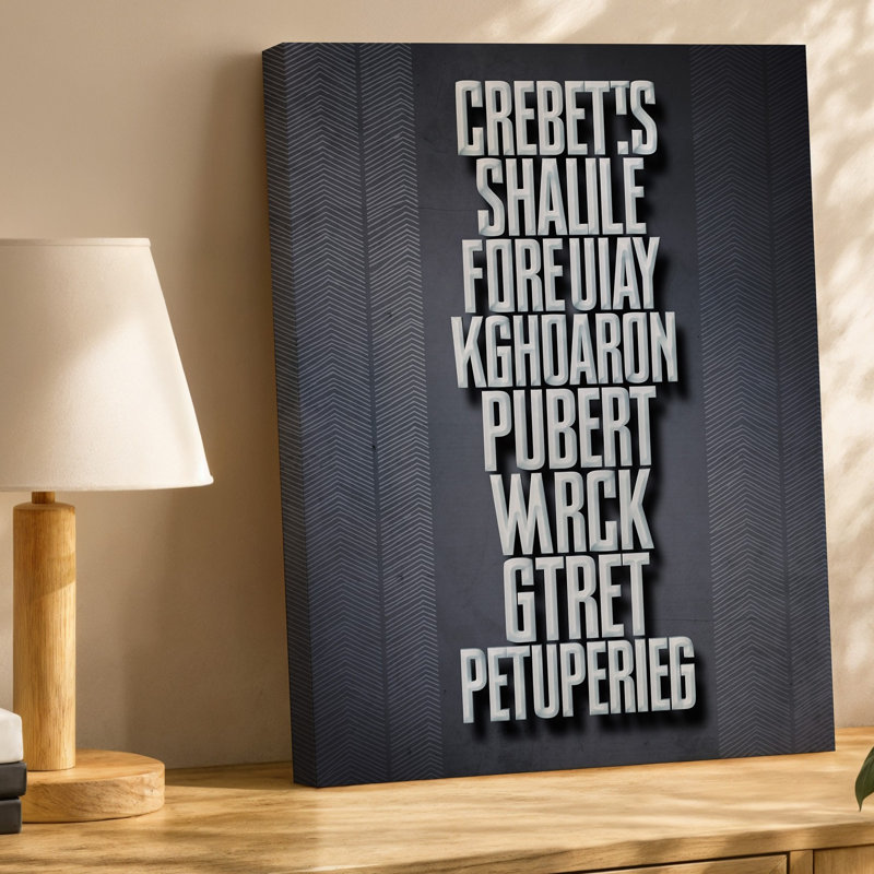 Toile, "Design A Visally Striking Design", mettant en vedette une typographie audacieuse empilée sur toile qui véhicule un message de motivation