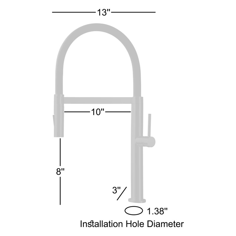 AGUA CANADA Miaggi Pull Down Kitchen Faucet, Inox