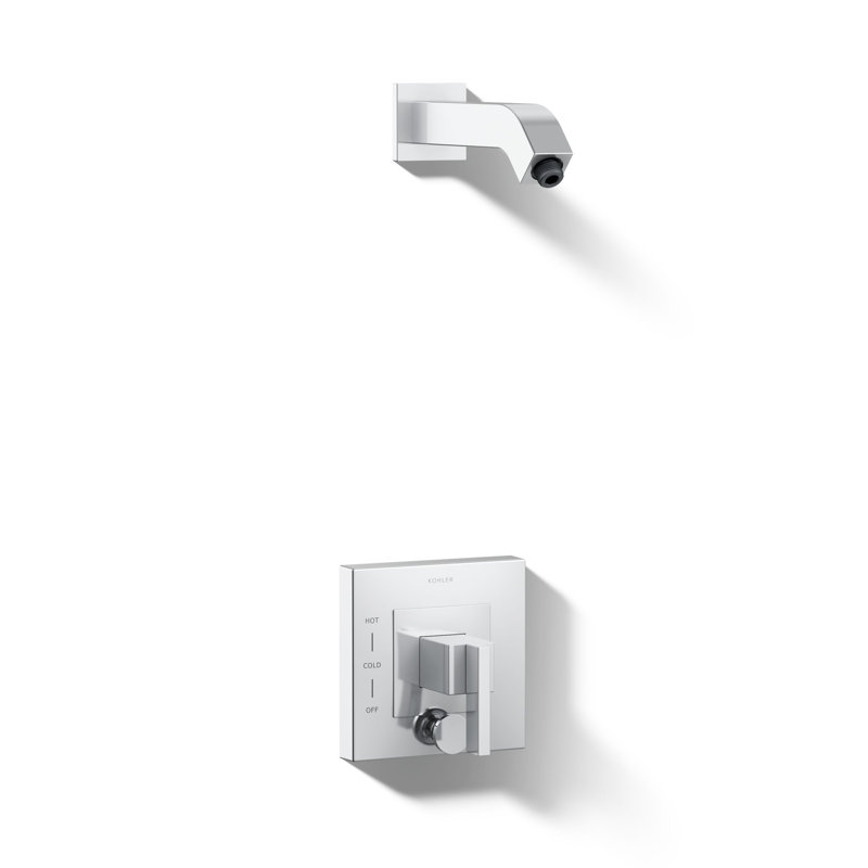 Loure Rite-Temp shower trim kit with push-button diverter, without showerhead