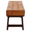 Waylan Genuine Leather Upholstered Bench