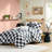 Full/queen Comforter , Checkered Design, 2 Shams, Pillows, Filling, , Compressed Packaging, Machine Washable Modern Includes , ,