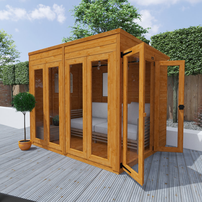 8x6w TigerFlex Shiplap Pent Full Pane Summerhouse