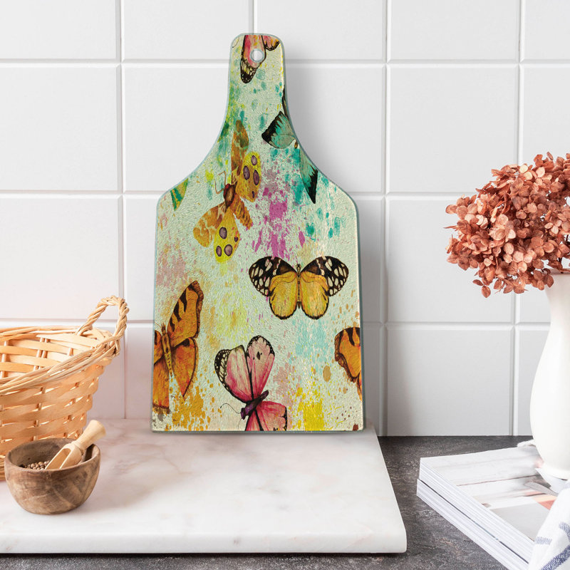 Multicolore planche à découper en verre trempé Ambesonne