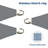 Gray 12x12x12 FT Triangle Sun Shade Sail, UV Block Shade Cloth Canopy for Patio and Outdoor Areas-126709439