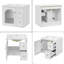 Meuble-lavabo mural 24 po avec lavabo en céramique et 2 tiroirs