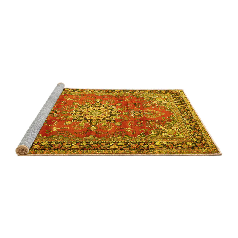 Washable Oriental Indoor Rug, Square 5'