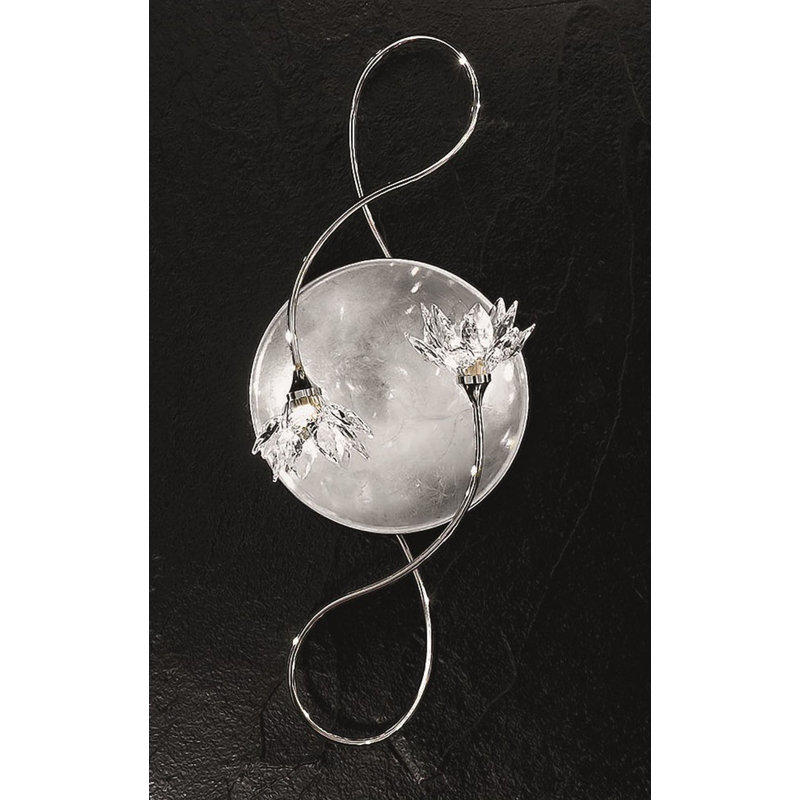 Armed Sconce, Clear, Matt brushed nickel