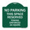 Enseigne Signmission Designer Series - Pas de place de parc dans cet espace réservé, remorquage forcé 24 heures sur 24 | Enseigne architecturale en aluminium de gros calibre vert et blanc 18 po x 18 po | Protégez votre entreprise | Fabriqué aux État