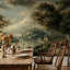 Papier peint paysage château voiliers fresque murale-1711501545-1711501538