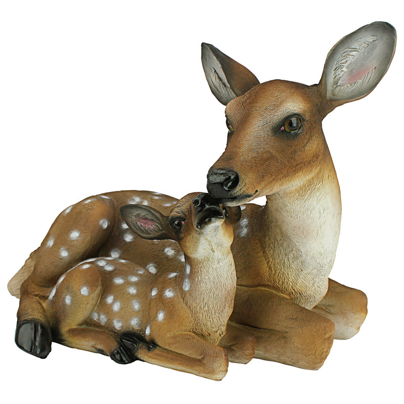 Mothers Love Doe and Fawn Statue