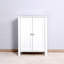 Armoire de rangement pour salle de bain avec tablette réglable à double porte, blanc