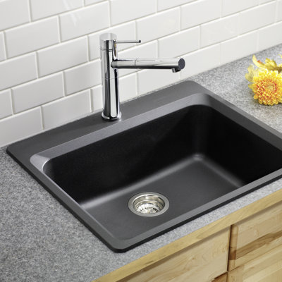 Évier de cuisine avec crépine à panier encastrable L 24,60 po x l 20,87 po Vision