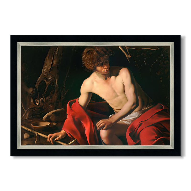 Saint Jean-Baptiste dans le désert, v. 1603-1604-Caravage - Toile sur mesure encadrée, 25 x 35, Non
