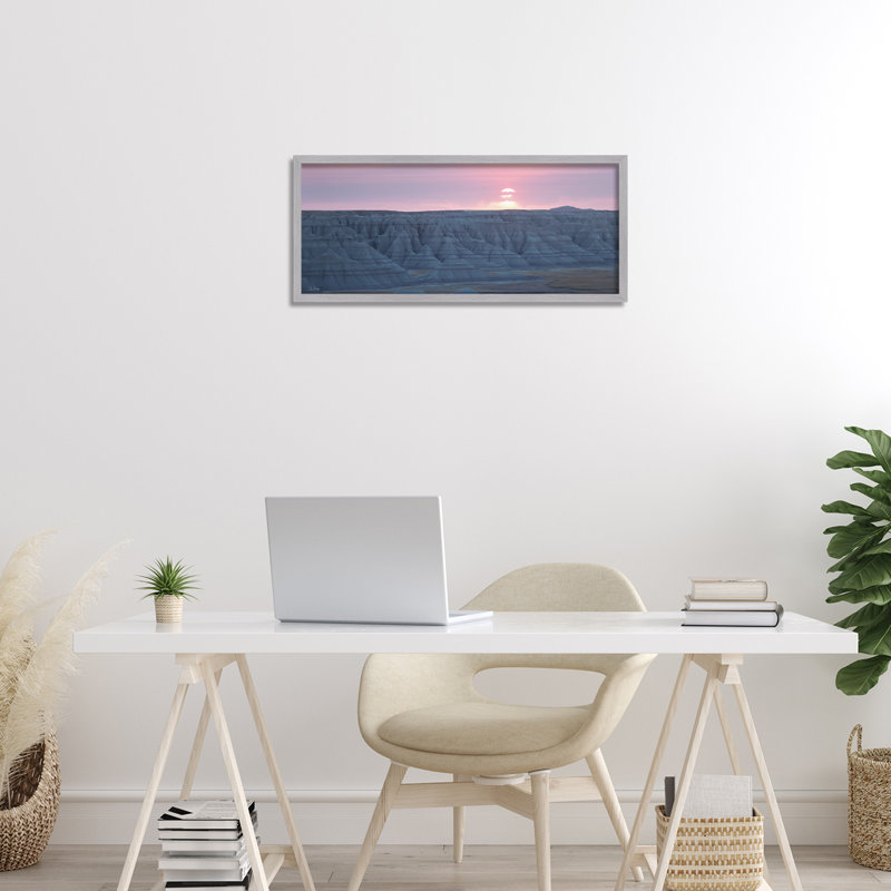 Sunrise Symphony, ciel rose, estampe numérique, conception par Lori Deiter, H 10 po x l 24 po, Estampe numérique Farmhouse