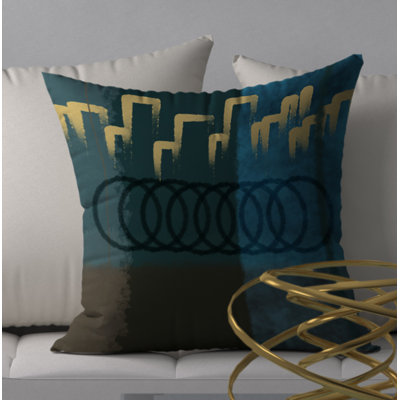Abstract Reversible Throw Pillow