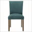 Ensemble de chaises d'appoint rembourrées bleu sarcelle Conifer, élégance moderne avec confort et soutien pour tout espace repas