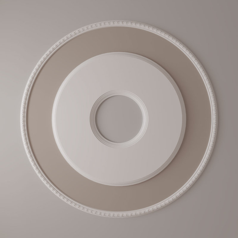 Ensemble d'anneaux de plafond Nexus, H 75,625 po x l 75,625 po x P 1 po, Paquet de 4 (forme un cercle complet)