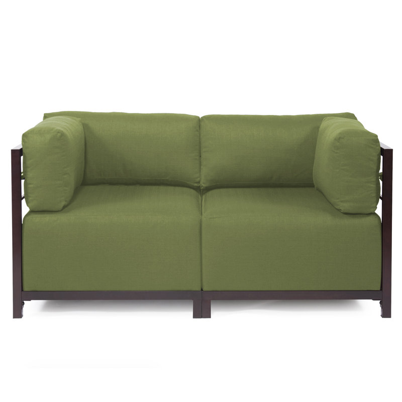 Woodsen 65'' Upholstered Loveseat, Titanium, Seascape Charcoal, 30" H x 65" W x 65" D