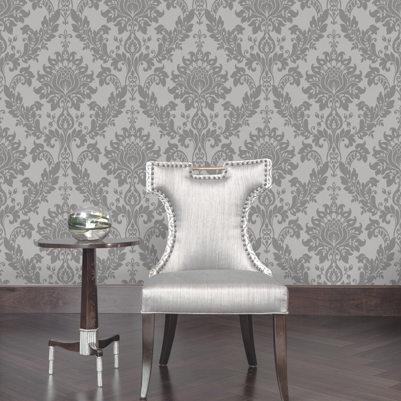 Clara 10m x 53cm Glitter Wallpaper Roll, Charcoal
