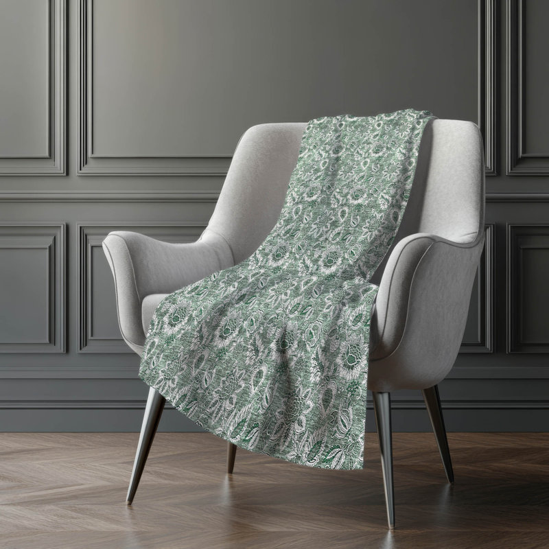 Jeté floral Sherpa ASB661 Addison, Sauge