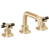 Descanso 8" Widespread Lavatory Faucet with Cross Carbon Fiber Handle