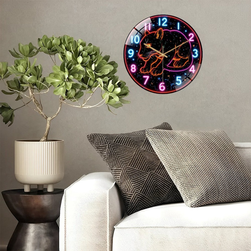 Horloge murale Neon
