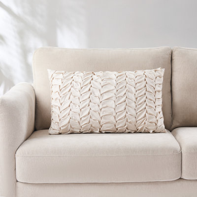 Housse de coussin en coton Chanterelle, crème