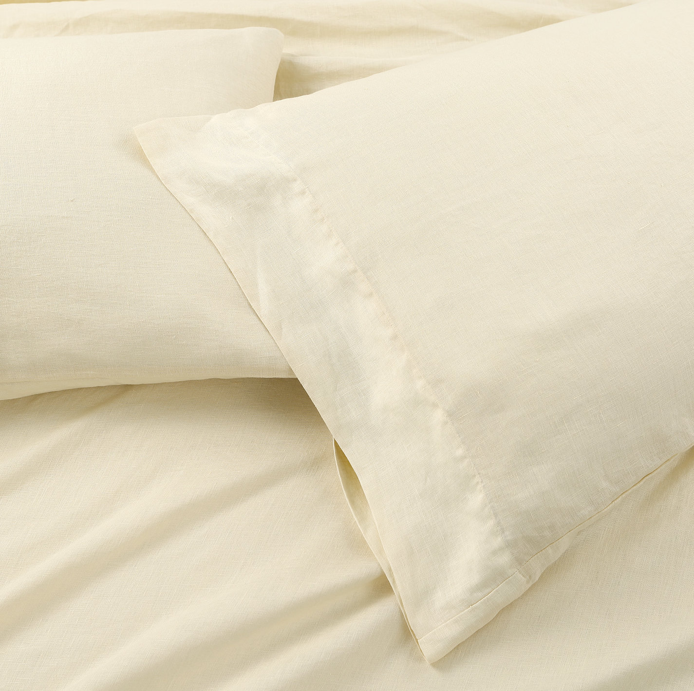 Frazier 100% Linen Machine Woven Sheet Set, California King Sheet Set with 2 Pillowcases, Ivory