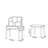 American style minimalist dressing table